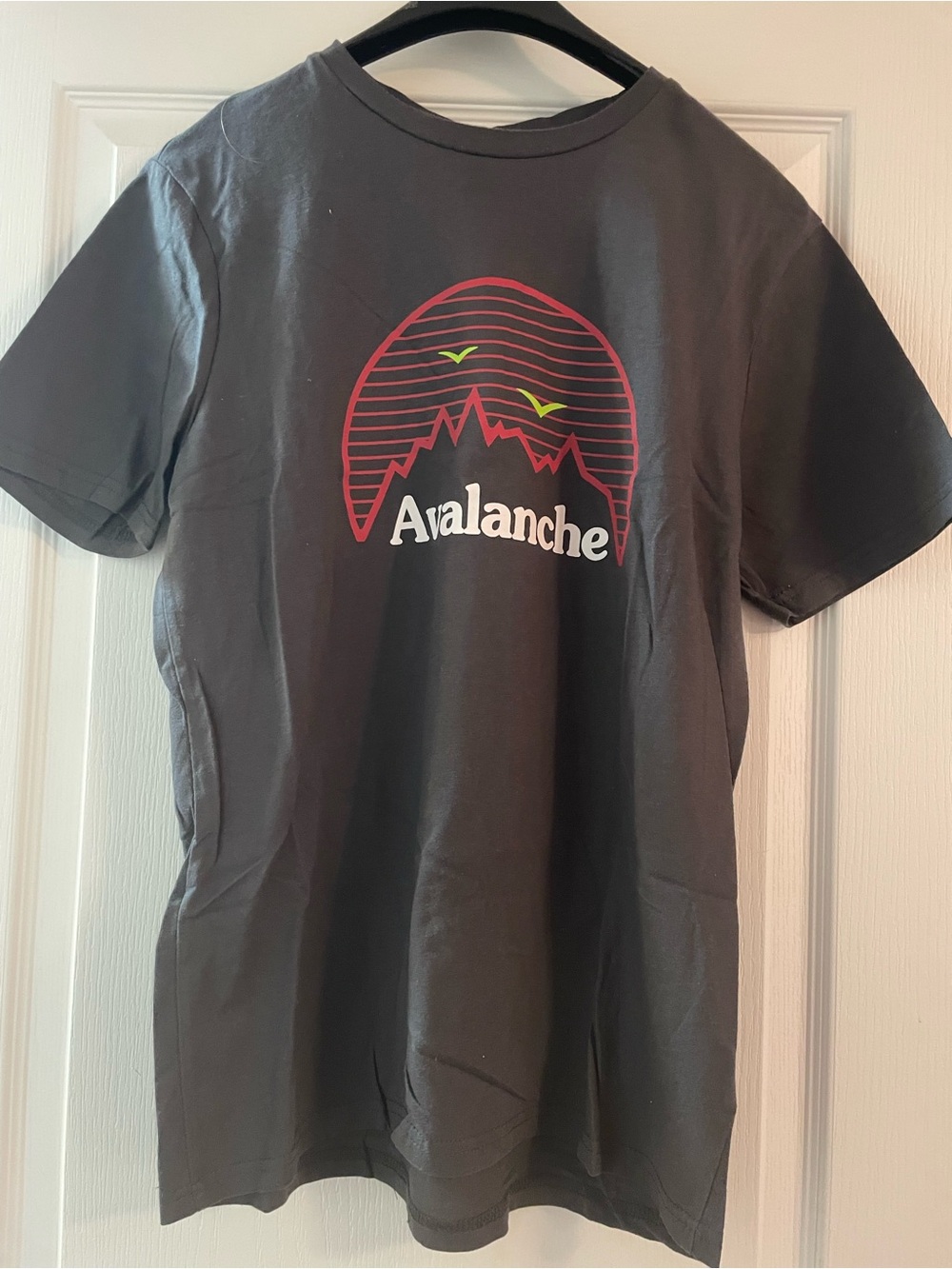 Avalanche grey T‑Shirt with Red Accent and Graphic